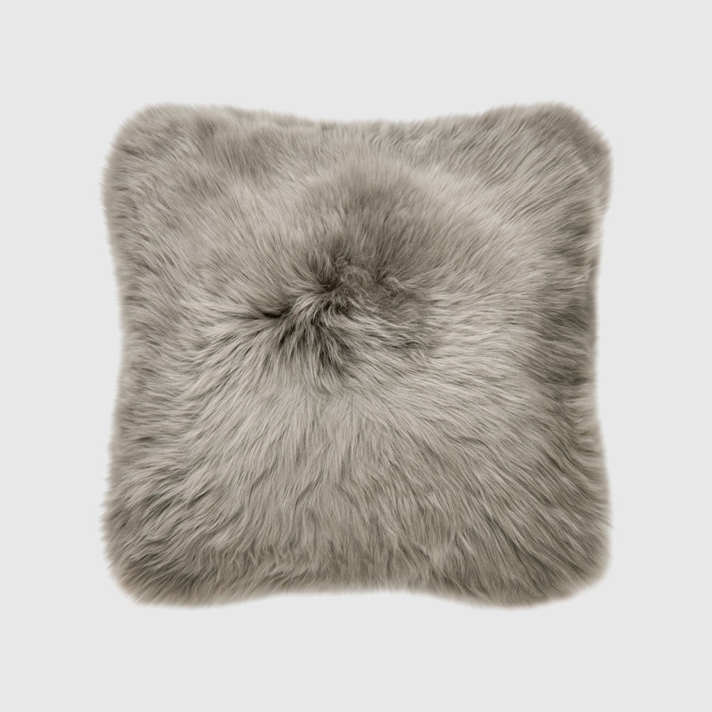 Housse et insert de coussin carré Fieldman, Gris champignon