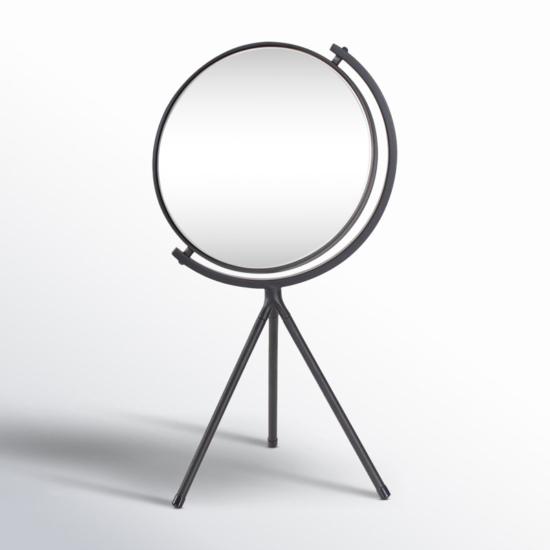Miroir de table rond noir Hatch