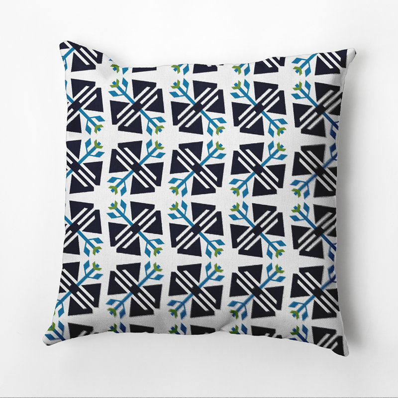 Housse et insert de coussin décoratif Happy Hippy Ditsy, Blanc, H 16 po x l 16 po