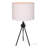 Marcele 1 Light Table Lamp With Matte Black Finish And Natural Cream Shade