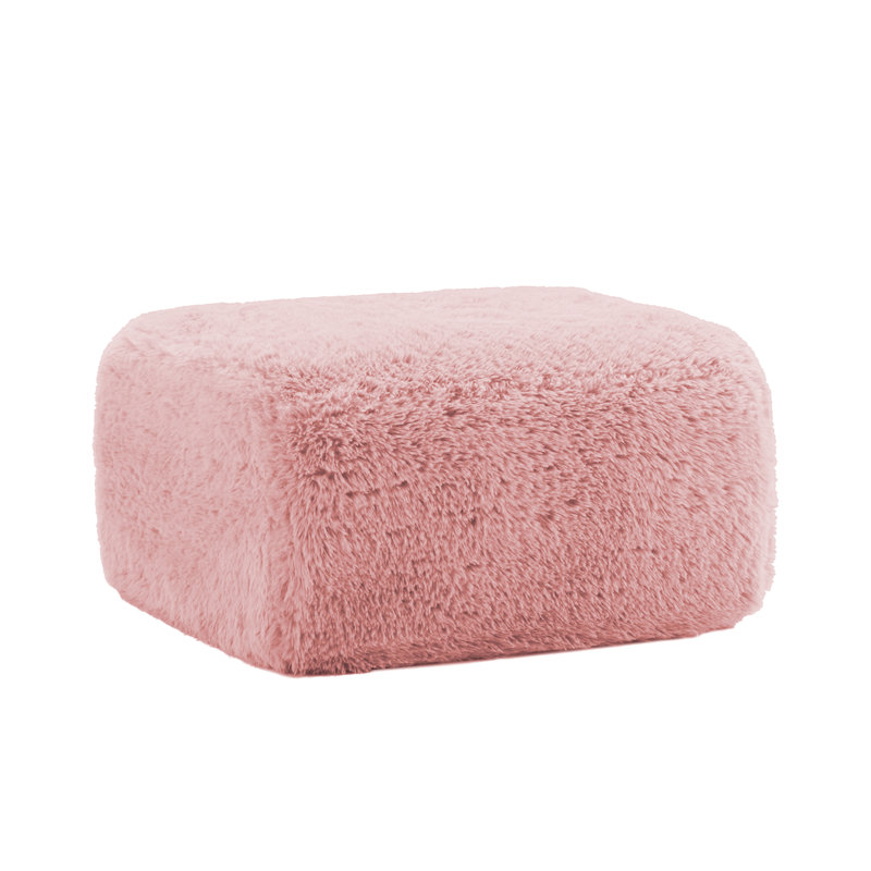 Repose-pieds en peluche Aviana - Rose, Rose