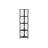 Fexy 59 Inch Corner Etagere Bookcase, 4 Tier Display Shelves, Black Metal, Marble-look Black-469439729