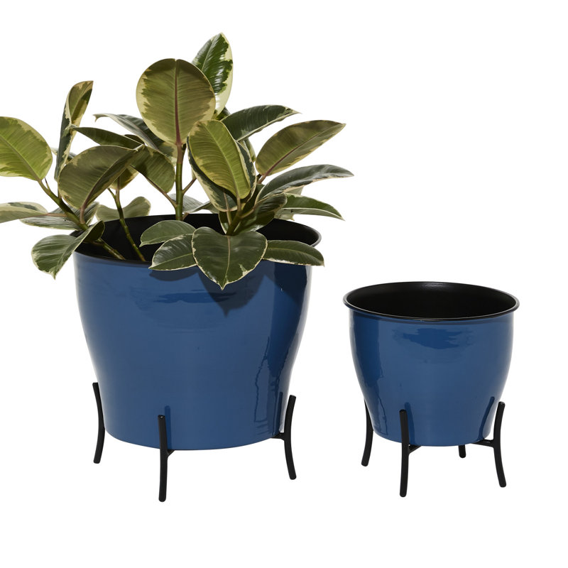 Planter, Blue/Black