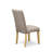 3 Piece Kitchen Table & Chairs Set Contains a Rectangle Dining Room Table with Dropleaf and 2 Dark Khaki Linen Fabric Parsons Chairs, Oak-1224005842-1224005840-1210447990