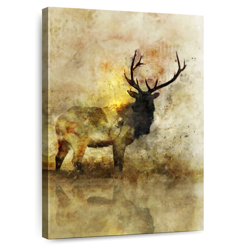 Calm Deer I, H 51 po x l 34 po