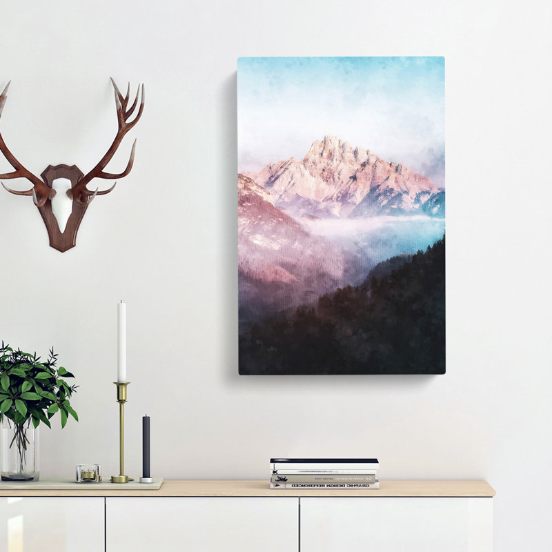 Fog Over Misurina Mountain In Italy - Wrapped Canvas, 50cm H x 35cm W x 3cm D