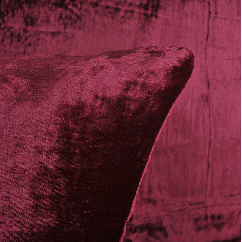 Velvet Square Pillow Cover, Burgundy