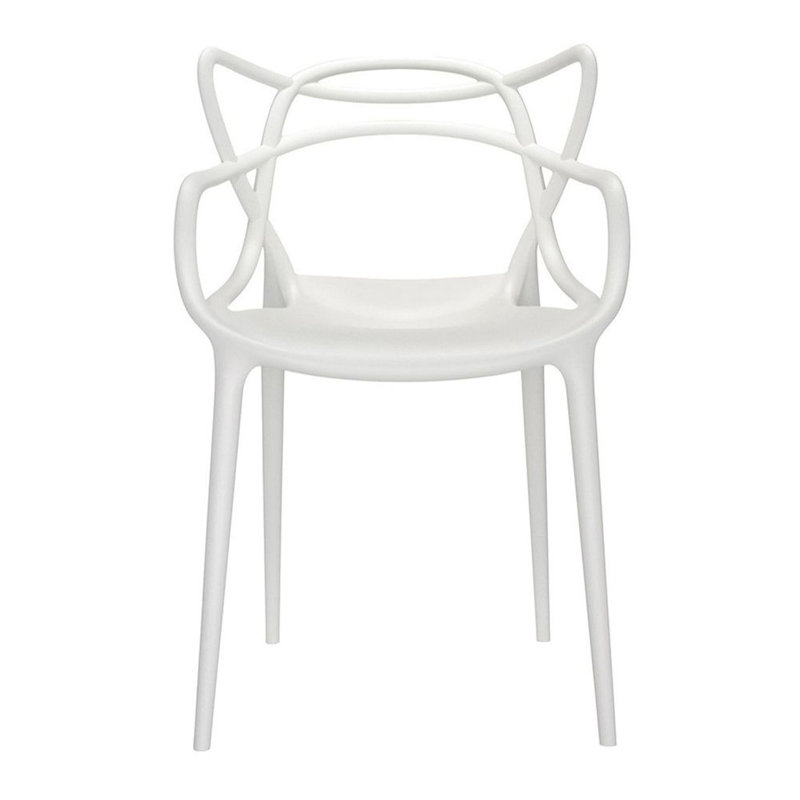 Fauteuil empilable Monte, blanc, 1