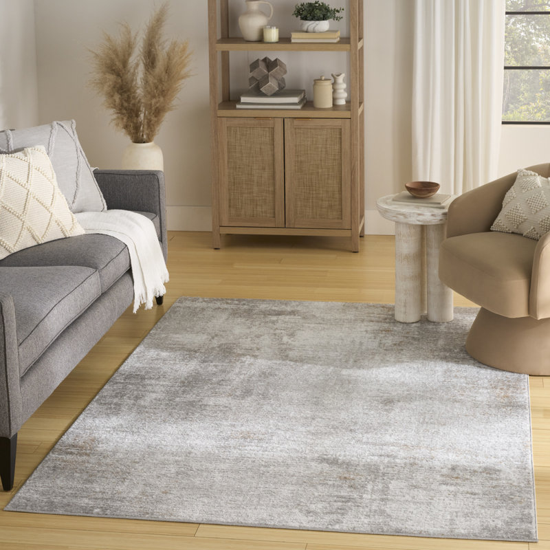 Lafever 4' x 6' Grey Modern Indoor Rug, Rectangle 4' x 6'