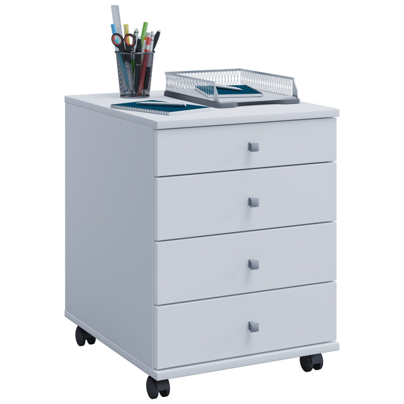 Rayiona 42cm Wide File Cabinet, 50cm H x 42cm W x 57cm D, White