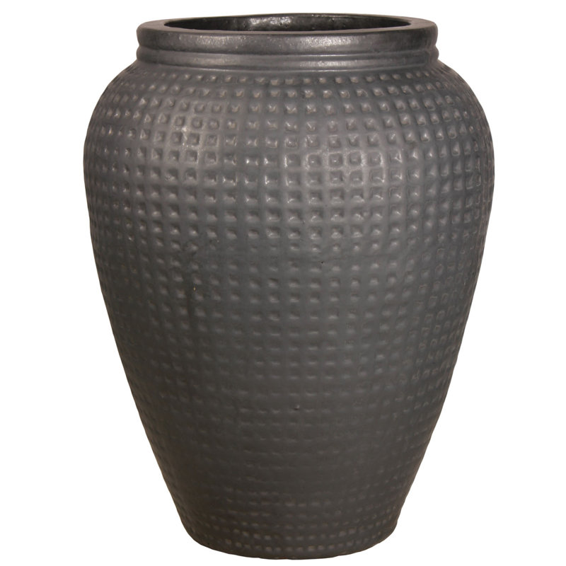 28 in. Waffle Jar - Charcoal, Gray