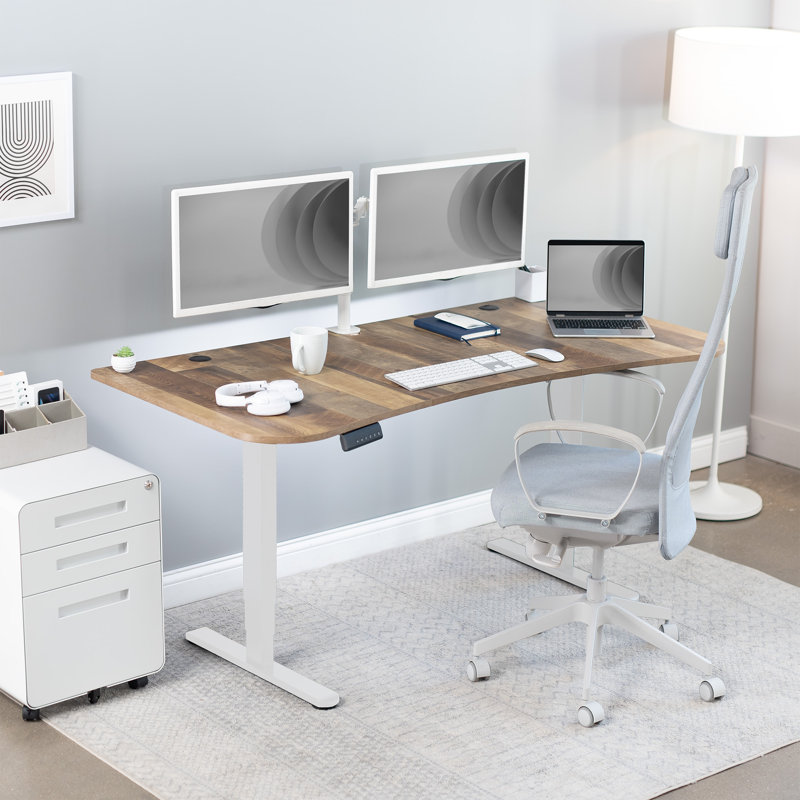 Vivo Electric 63” X 32” Standup Desk, White