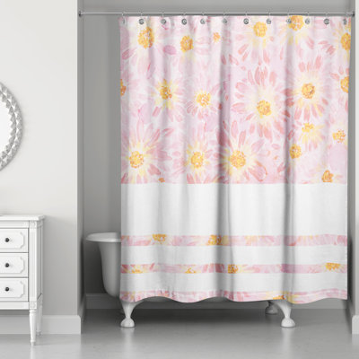Rideau de douche simple floral Silvey