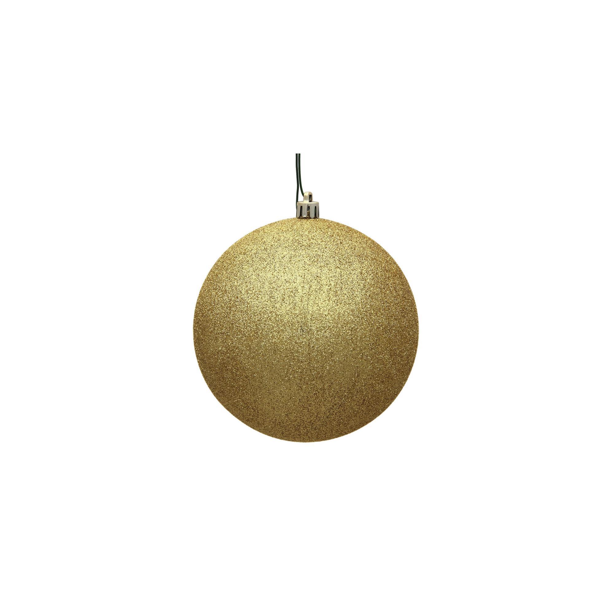 Holiday Décor Ball Ornament, Gold Glitter, 3" H x 3" W x 3" D