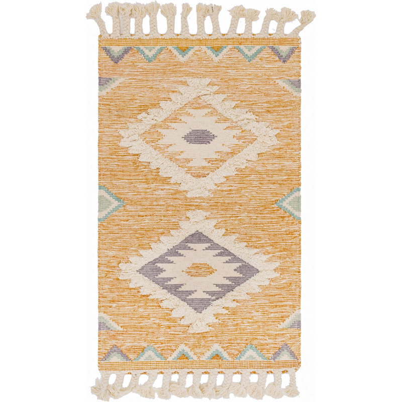 Alenah Wool Southwestern Indoor Rug, Rectangle 3'3" x 5'