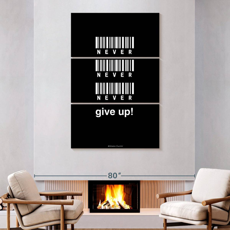 Tergel Never Give Up, 74" H x 48" W