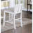 Graham 36" 3-Piece White Finish Small Space Counter Height Dining Table With Shelves And 2 Chairs-386383072-386383077-386383075