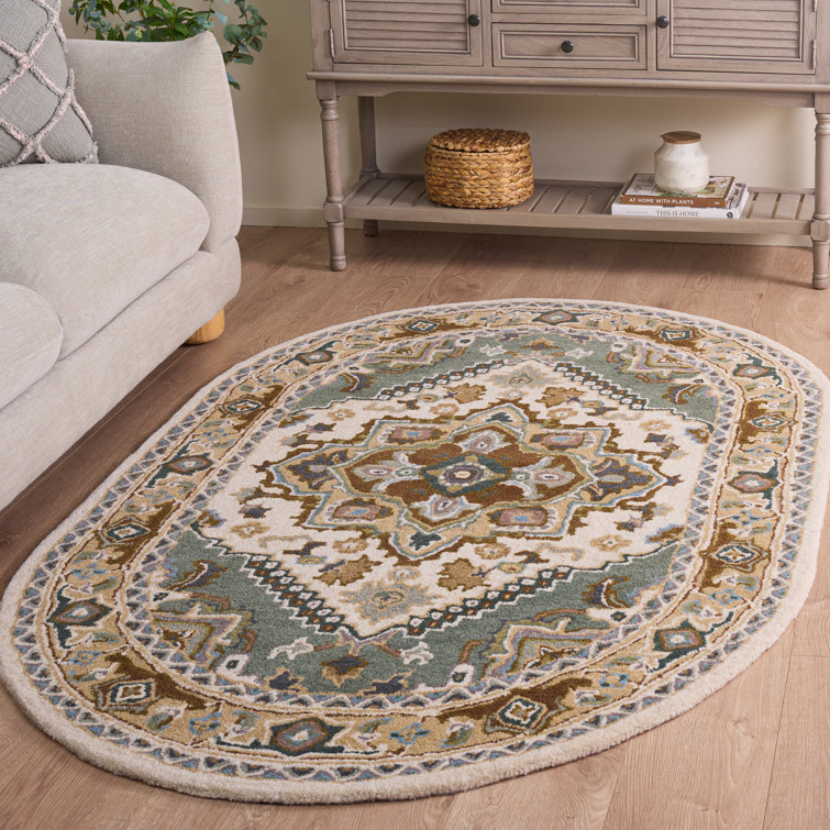 Cangelosi Hand Tufted Wool Oriental Indoor Rug