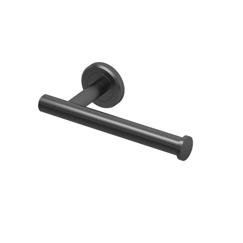 Latitude II Wall Mount Toilet Paper Holder | Euro Style 1 Post Toilet Tissue Holder, Matte Black