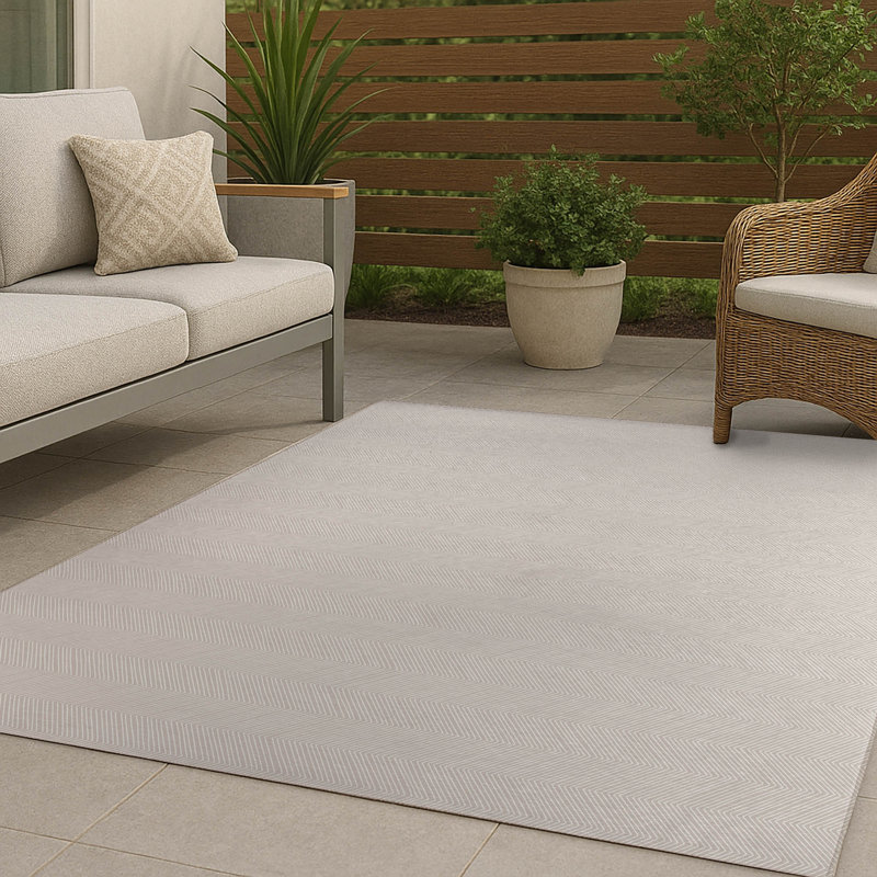 Tapis d'extérieur mince antidérapant Chevy, Rectangulaire 8 pi x 10 pi