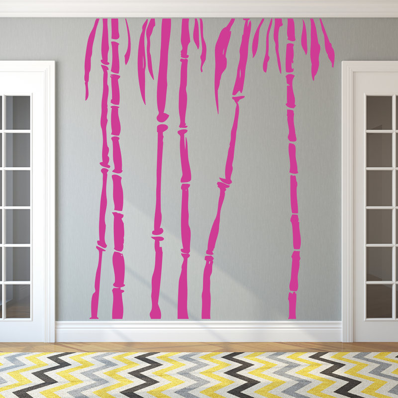 Plants & Flowers Wall Decal, Hot Pink