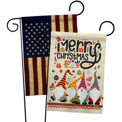 Drapeau de jardin en polyester 1 face x 1 pi 7 pi Winter Yard