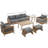 7 Pieces Outdoor Patio Conversation Set-1299540880