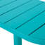 Bistro de jardin élégant - Fer, bleu sarcelle mat, 2 chaises et table ovale pour un confort optimal. Aspect de fer mat.