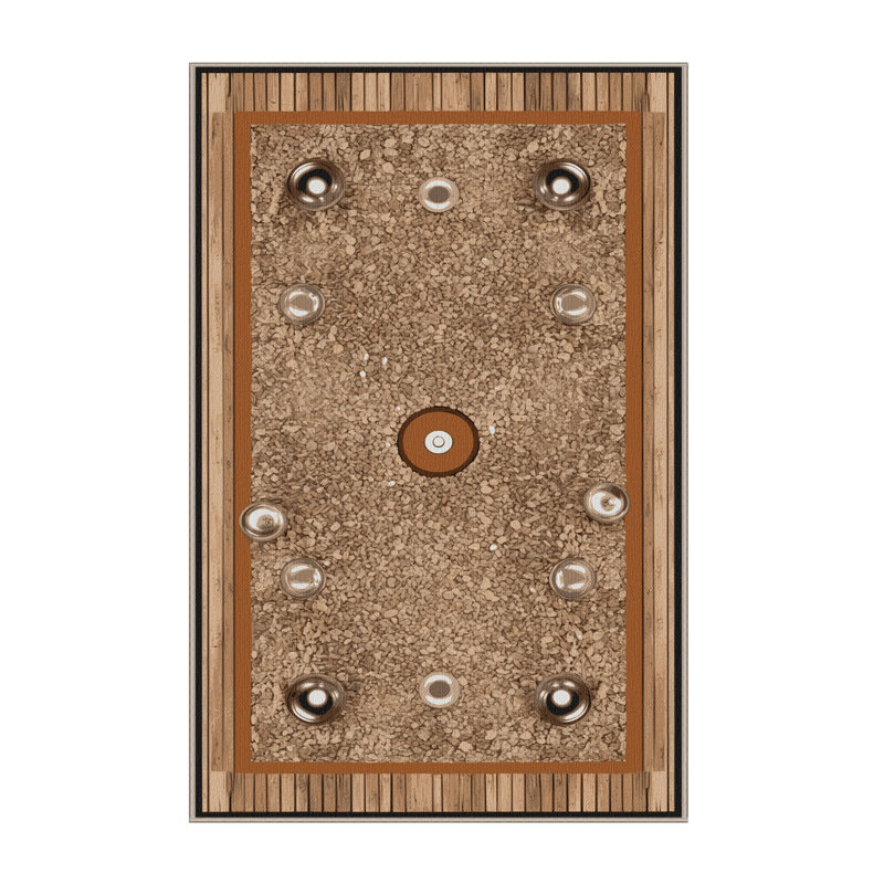  Washable Petanque Sports Area Rug, Rectangulaire 8 pi x 12 pi