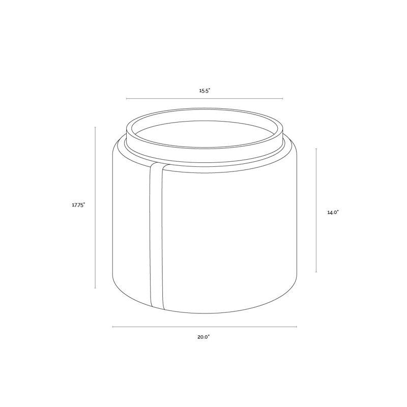Borelli Round Ottoman