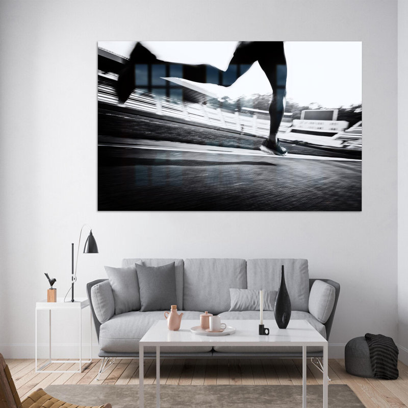 Grande décoration murale de motif artistique représentant un thème de course parfait pour la salle de sport ou un cadeau personnalisé