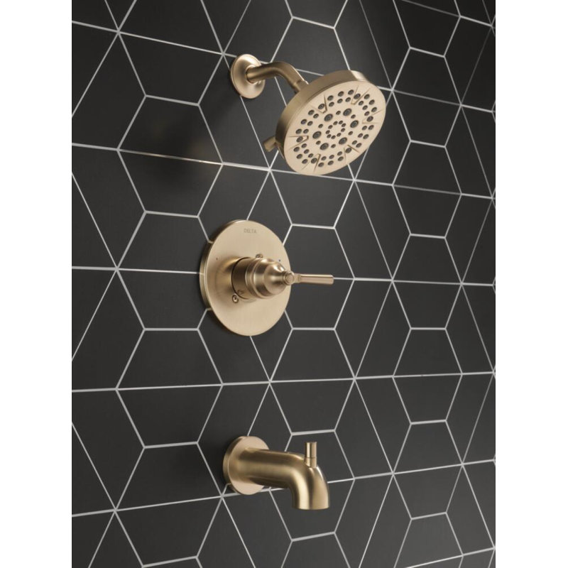 Ensemble de robinet de baignoire et douche à fonction unique SAYLOR ™, ensemble de garniture de valve, pomme de douche et poignée