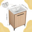 Meuble-lavabo simple 24 po avec plateau en céramique Kebron