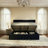 Eva Modern Soft Padded Upholstered Lift up Storage King Bed Frame with Hydrualic & Wood Slats System-1167862312-1167862315
