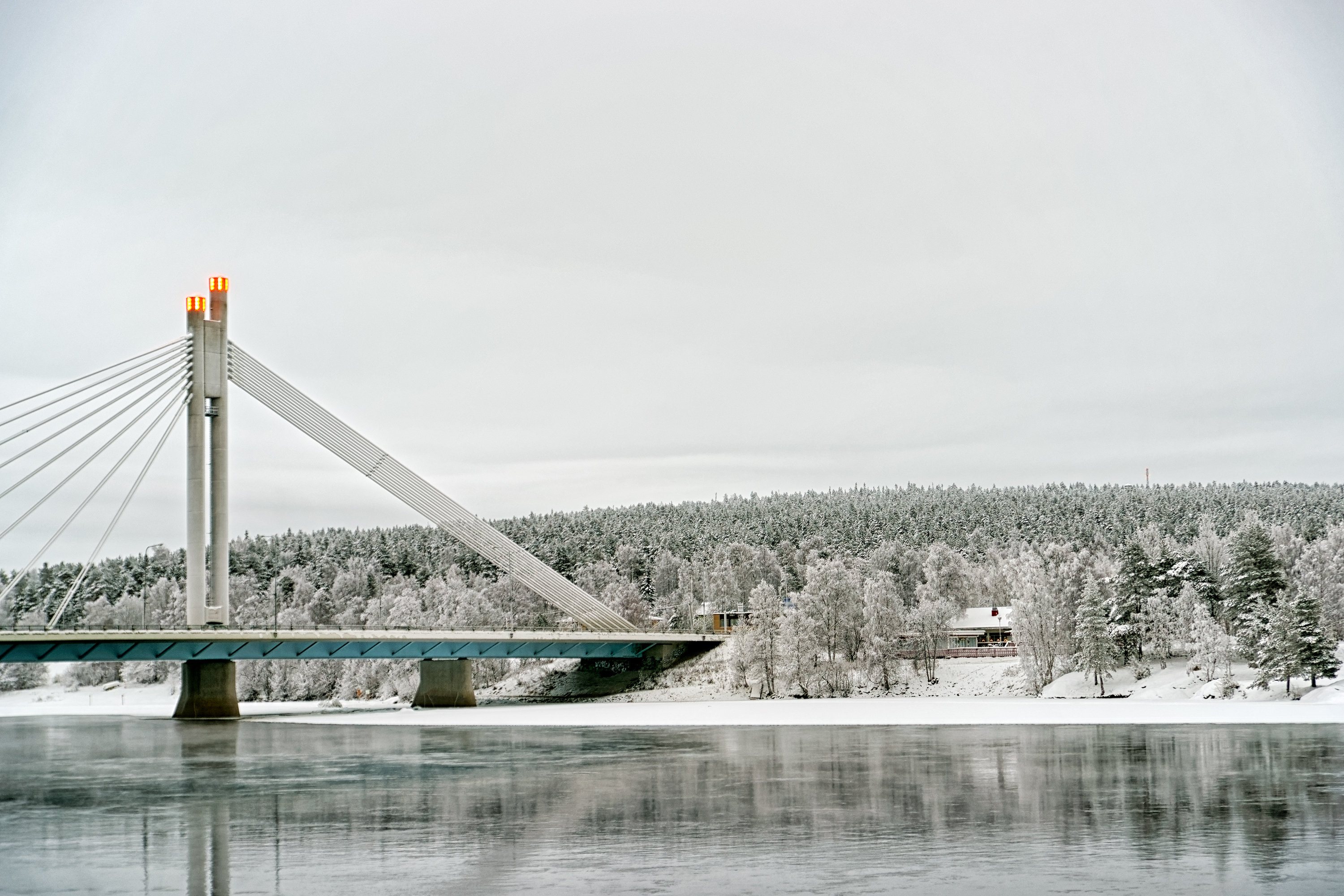 Wrapped Raft Bridge 17 Stories Raftsman Bridge by Romanbabakin - Wrapped Canvas Photograph ...