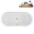 59" Streamline Clawfoot Tub,Tray,Drain, Clawfeet-101628974-102220277