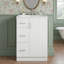 Ensemble de meuble-lavabo autoportant 24 po avec lavabo en céramique et armoire de rangement, 2 tiroirs, 1 tablette et 1 porte à fermeture douce-475873273-475873272