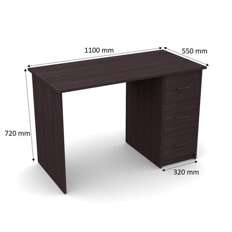 Brosch Writing Desk, Dark Wenge