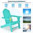 Outdoor Adirondack Chair With Built-In Cup Holder For Backyard Porch-36485889