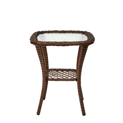 Diddo Glass Top End Table