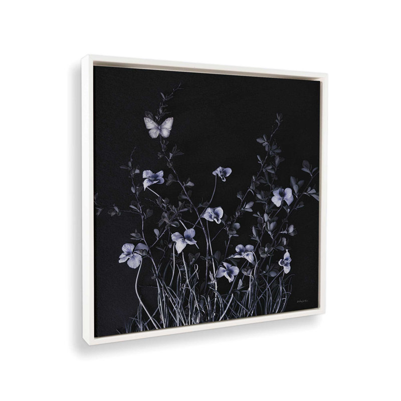 «Butterfly Garden II» par Robin-Lee Vieira, reproduction d'art, L 20 po x H 20 po, White, Framed Canvas