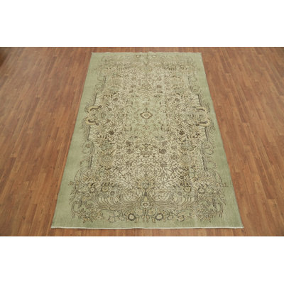 Tapis vert rétro 6 x 9