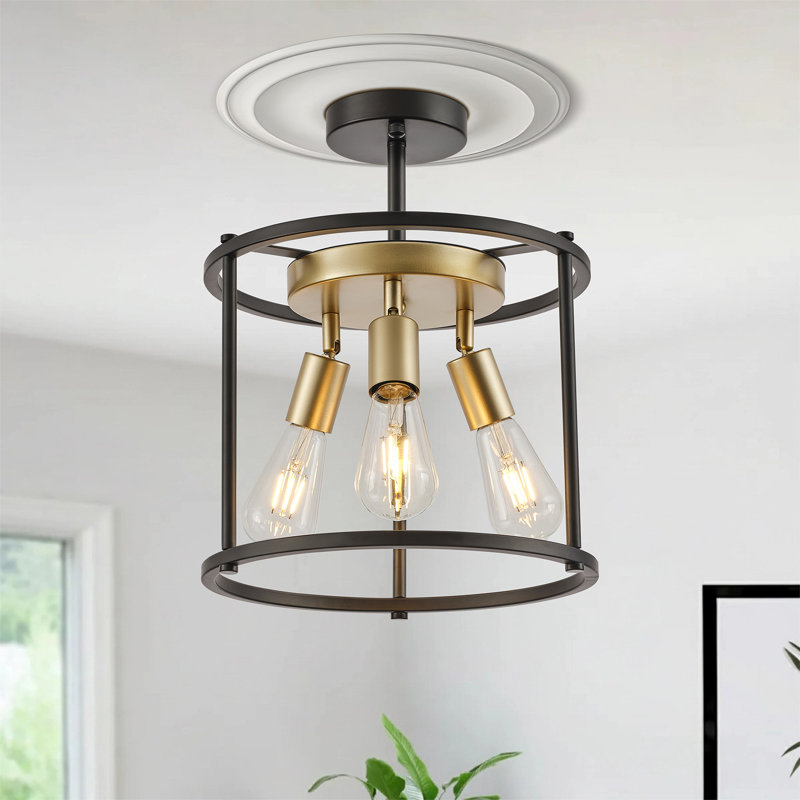 Plafonnier semi-encastré 3 lumières
