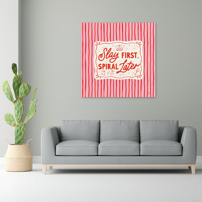 Girly Pop I, art typographique contemporain, H 48 po x l 48 po