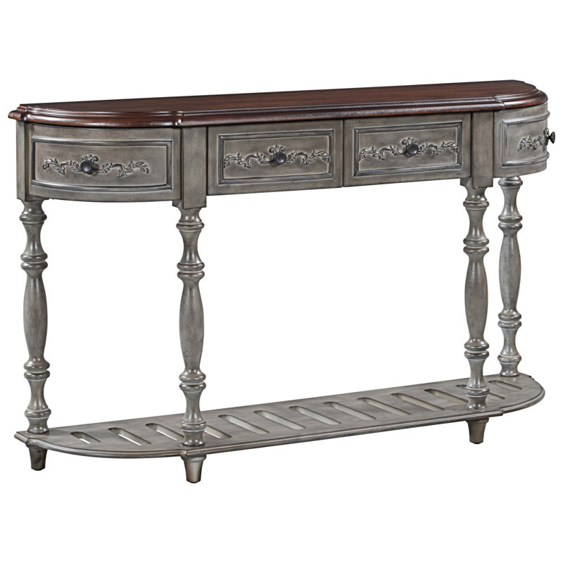 52'' Console Table, Antique Gray