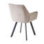 Nordic Style Swivel Dining Chairs With Arms, Fabric Upholstered Accent Chairs,Metal Legs, 360° Swivel Kitchen Chairs -482746599-482845252