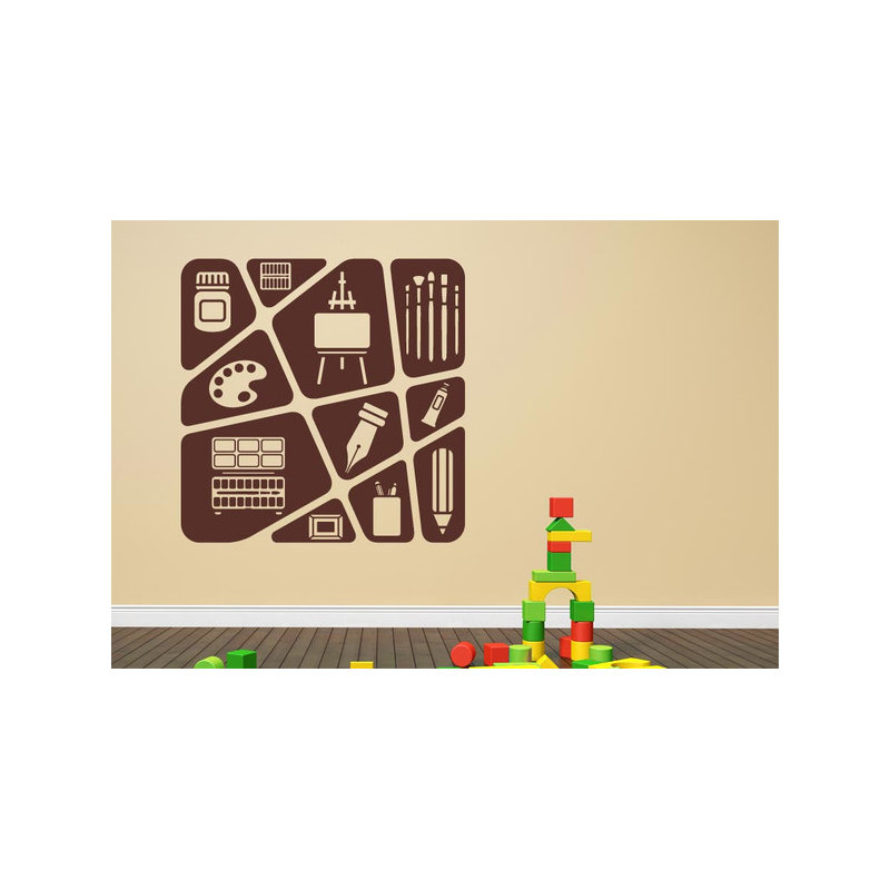Abstract Wall Decal, Orange