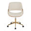 Chaise de bureau rembourrée en similicuir Najrin-974507023-980894814