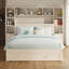 Lit de rangement en bois de pin - Conception tout-en-un avec 2 tables de chevet, 3 tiroirs et stations de charge-680281276