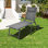 Chaise longue d'extérieur inclinable avec coussin de cou et roues Patiojoy